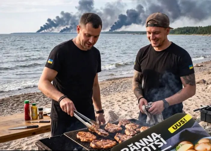 Реклама м'яса з українськими прапорами і вибухами на фоні спричинила скандал в Естонії / Rannarootsi
