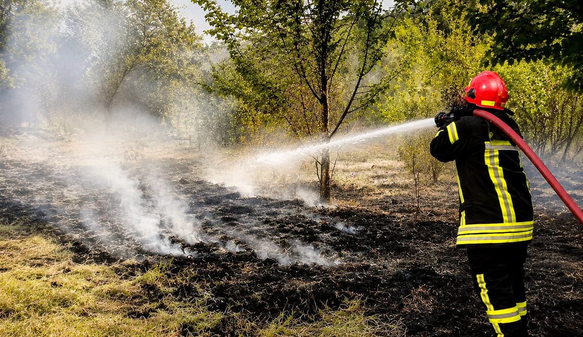 На Львівщині жінка отримала опіки під час пожежі сухостою
