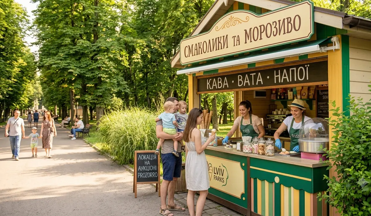 Кава, морозиво та смаколики: у парках Львова знову роздають місця під бізнес. Перелік локацій та ціни